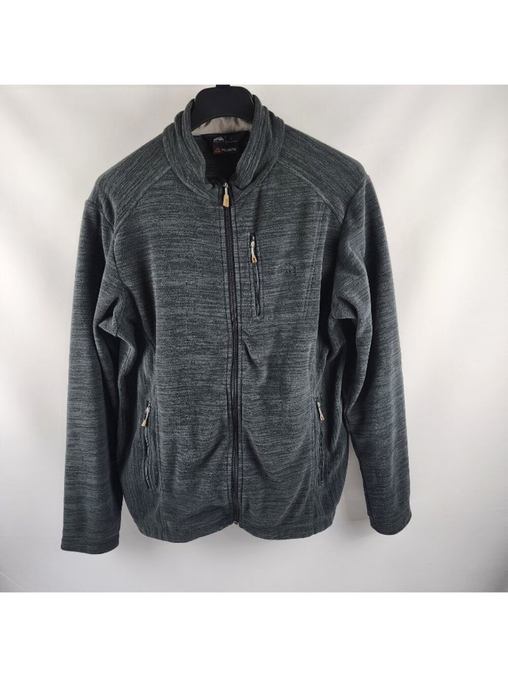 Golite Sweatshirt Mens L Green Black Polartec Fleece L/S Full Zip Mock Neck